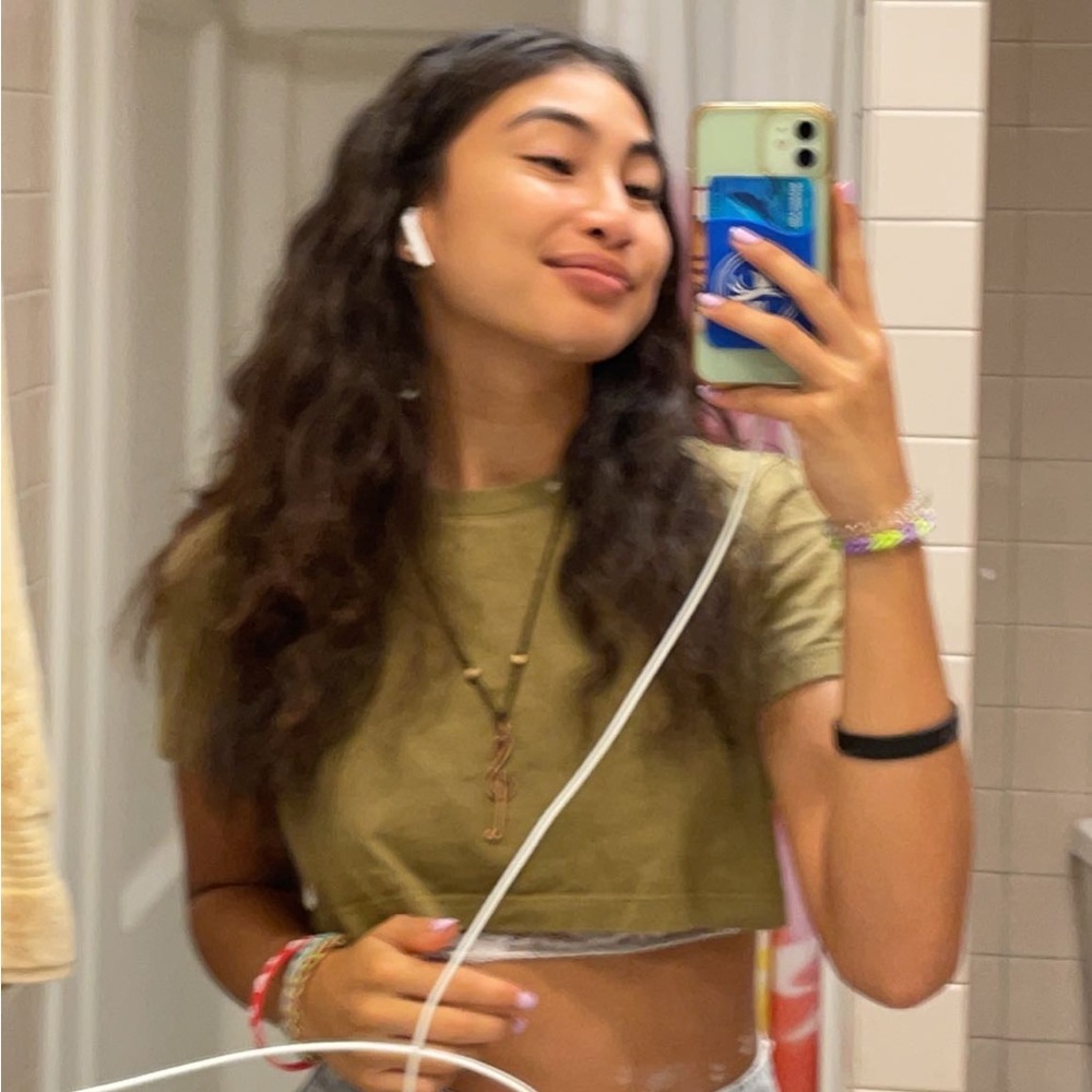 Army Green Crop Top